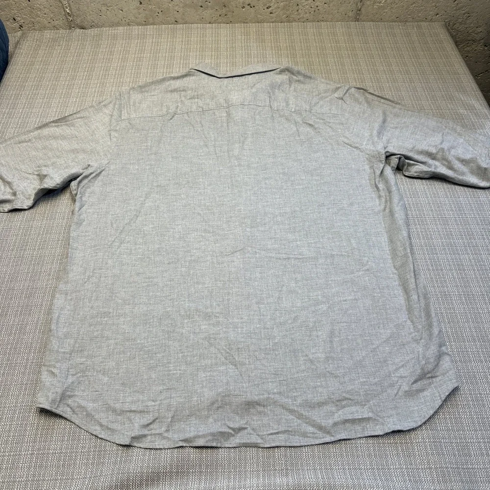 TravisMathew Cloud Flannel Shirt Mens XXXL Gray Cotton Long Sleeve Button Down